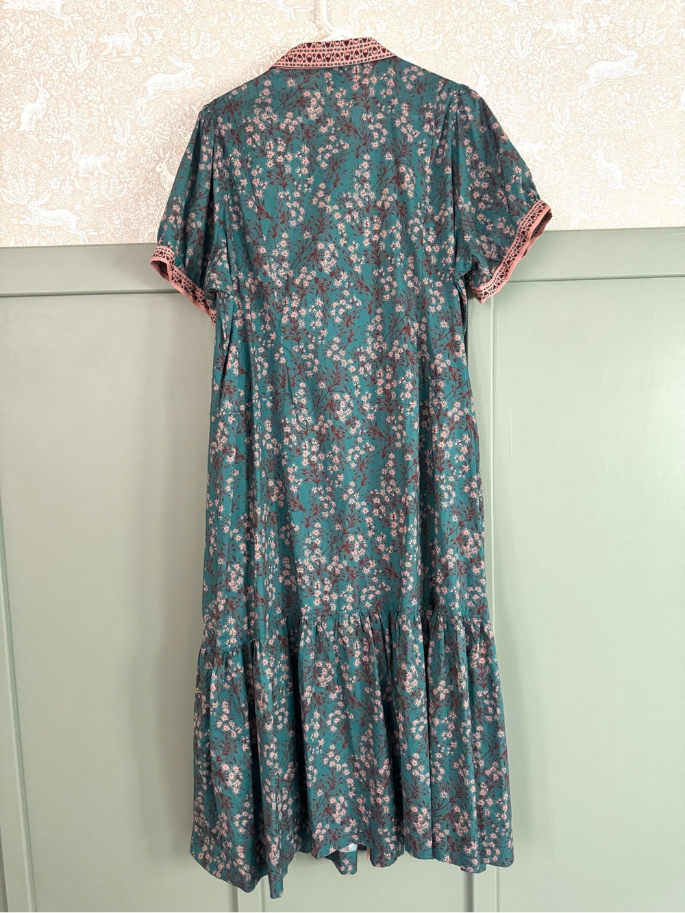 Wrap London New (without tags) 100% Cotton Floral Maxi Dress Sz XL - Picture 4 of 8